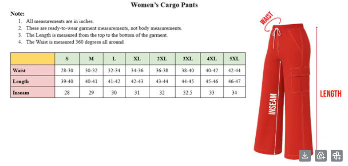 Sizing Chart