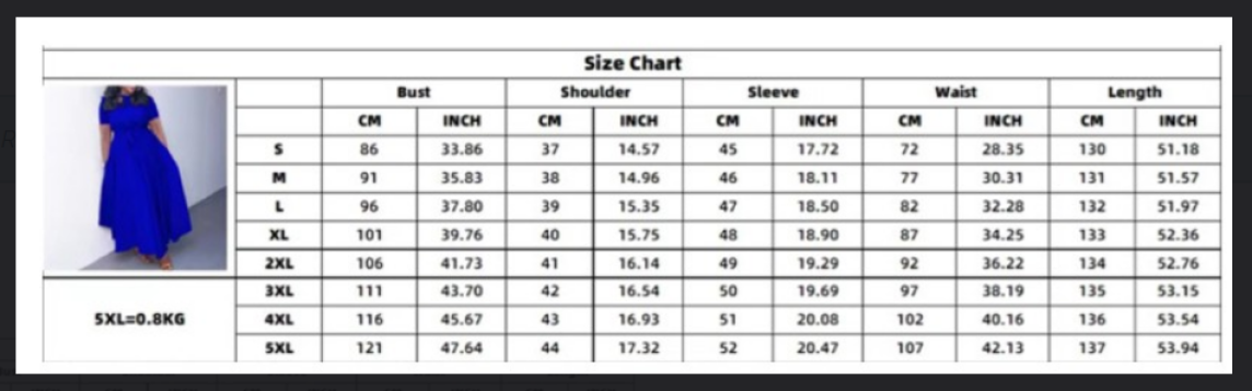 Sizing Chart