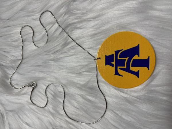 NCA&TSU Wooden Medallion Necklace