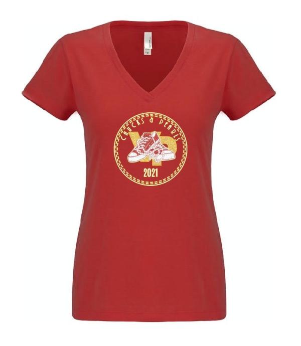 NANBPWC Chucks and Pearls Glitter Tee. A Sassy Original - SALE 