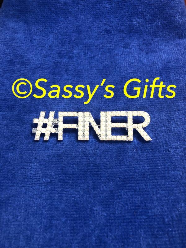 Hashtag FINER in White Pearls