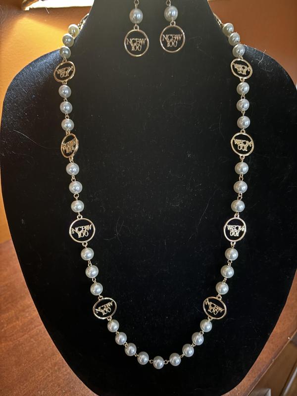 NCBW100 Pearls Medallion Earrings