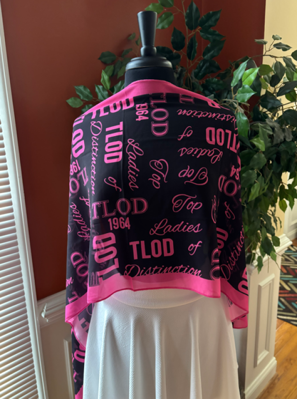 TLOD Pink and Black Satin Scarf