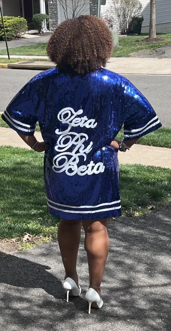 Zeta Phi Beta Sequence Dress.  One Size Fits Most